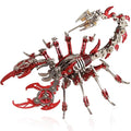 Red 3D Metal Scorpion Puzzle Kit for Adults Metal Model Building Kit 3D Puzzle