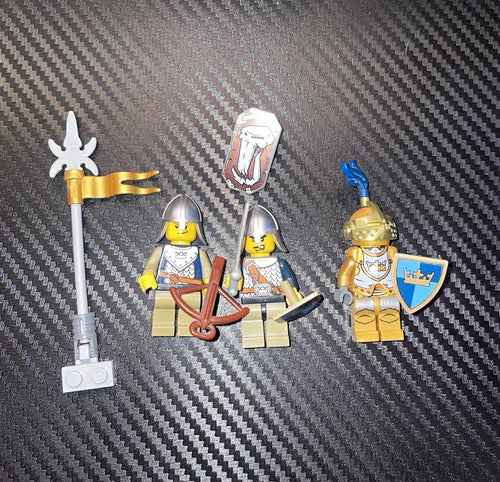 MEOW Gold Knight Minifigures with Accessories Castle Fantasy Era