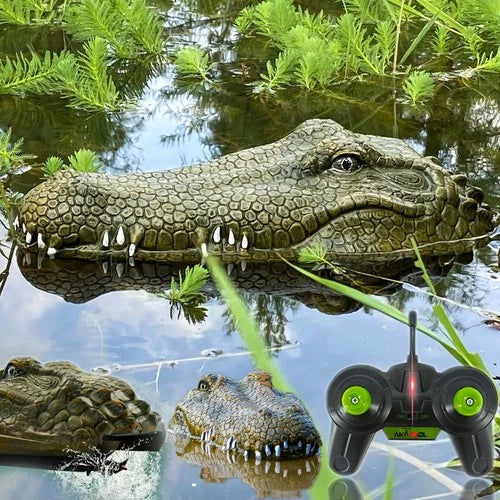 2.4 GHz Remote Control Alligator Head Boat Large Resin Decoy Floating