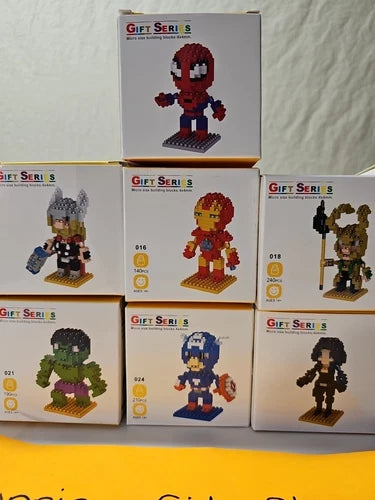LNO & HSANHE Super Hero Micro Mini Building Nano Blocks Marvel DC - 11 Set LOT