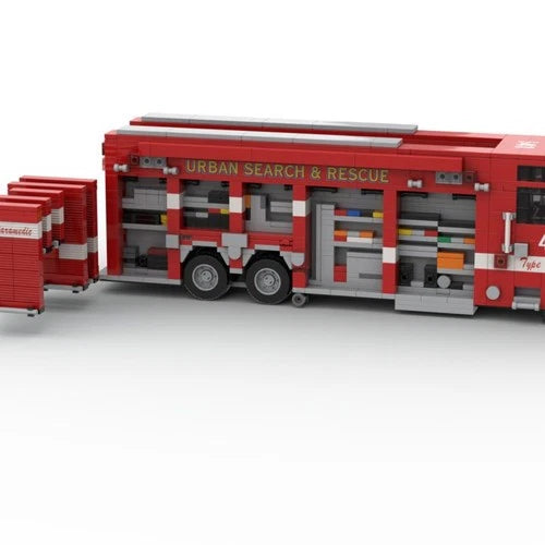 Custom MOC-264986 Fire Truck with Driver Set Building Blocks Set (1626PCS)