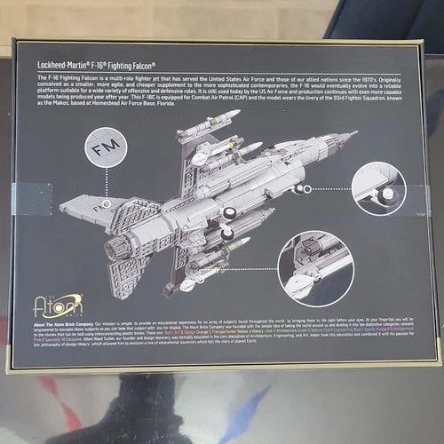 The Atom Brick F-16C Fighting Falcon 1112pc Building Set 1:48 Military 14+