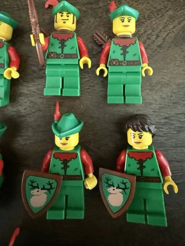 Authentic LEGO Castle Forestmen Minifigure Lot w/accessories & CMF Forest Man