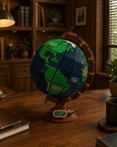 Large Globe Building Blocks Model 2585 PCS Display Set MOC No Box