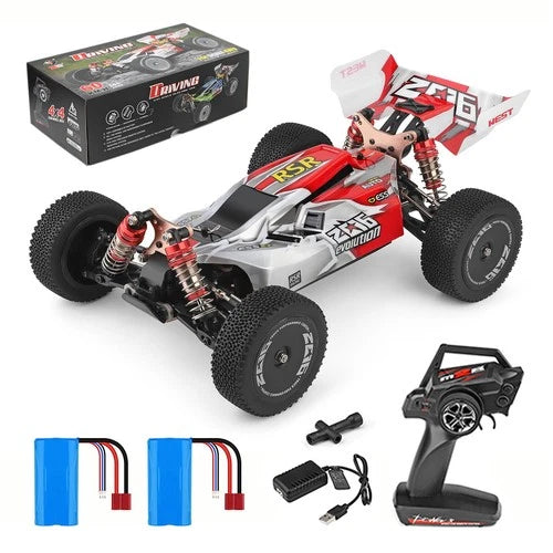 WLtoys 144001 Racing RC Car,1:14 Scale High Speed Remote Control Car (Red)
