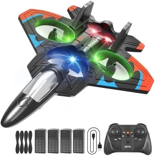 V32 RC Foam Airplane 4 Batteries, Altitude Hold, 360° Stunt Flight