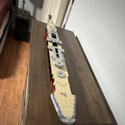 Puant USS Montana Partially Built Building Blocks Ship Set with Box 12+ Military