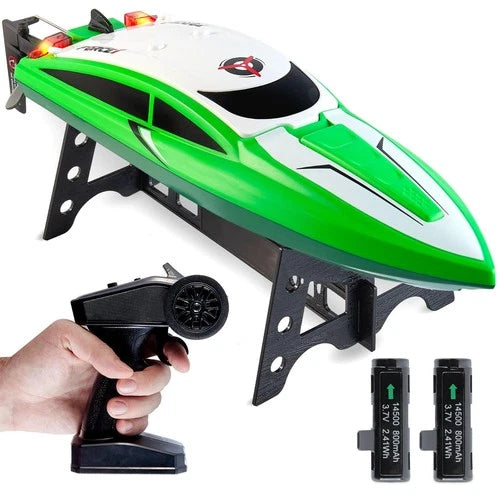 Velocity Green RC Speed Boat 2.4GHz Underwater Diving Rechargeable Pool Lake
