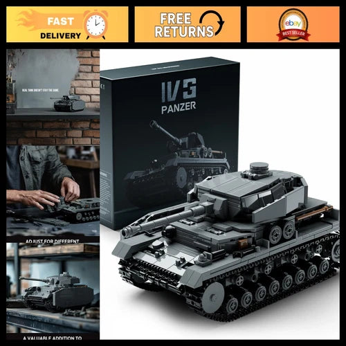 Military Tank Building Set - Panzer IV G Model Kit, 3D Puzzle, STEM Toy, NF10312