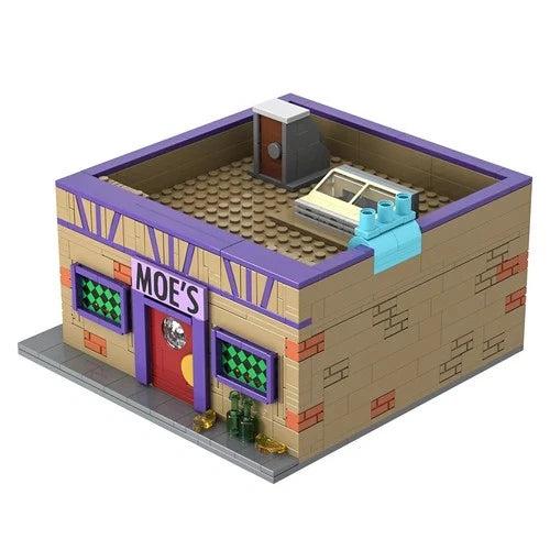 MOC Moe's Tavern Building Blocks Set Simpsoned Modular Idea Street ABS Toys