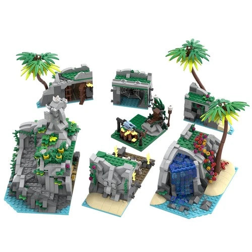 Custom MOC-225892 ISLAND for Pirates Theme Building Blocks Set 1856PCS