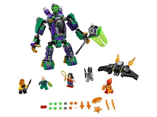 MEOW 76097 Lex Luthor Mech Takedown 100% Complete All 5 Minifigures DC Retired