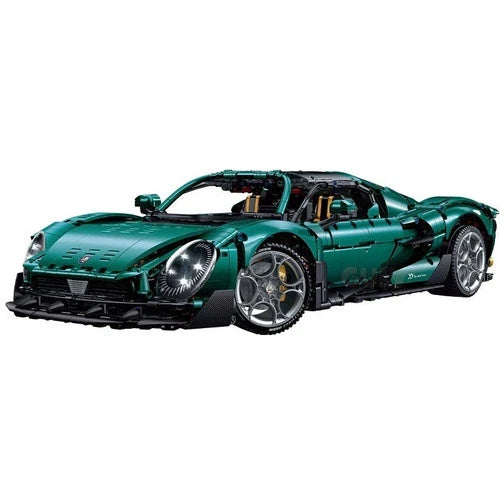1:8 GULY 10621 -- Alfa Romeo Model Building Blocks Car Electroplated, 4208 Pcs