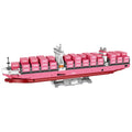 MOC Pink Cargo Ship 3D Bricks Container Boat Building Blocks 1446PCS gift