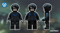 LEGO DC Comics Dazzle Attic Brick Custom Arkham Knight Nightwing Pad Minifigure