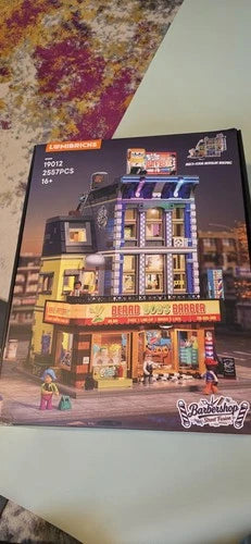 Barbershop Lighting Building Bricks Set - Street Fusion City Town Modular Playse