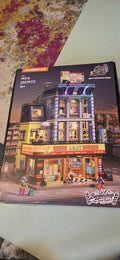 Barbershop Lighting Building Bricks Set - Street Fusion City Town Modular Playse