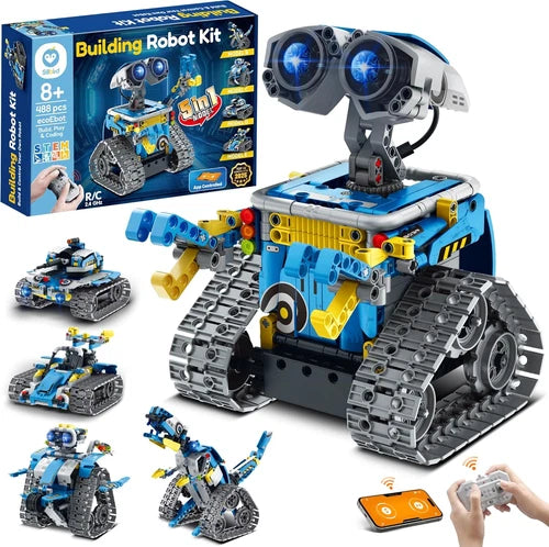 Building Robot Kit with Remote Control STEM Gift for Boys Age 8-12 \| Coding Robo