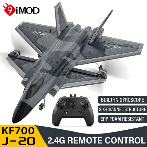 9IMOD J-20 RC Airplane RTF Jet Fighter 2.4G 6CH Remote Control Gliding Aircraft