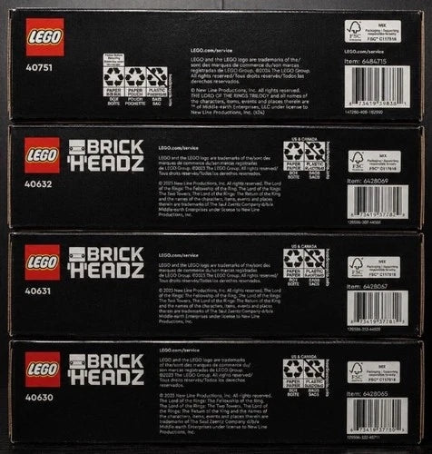 Lego Brickheadz The Lord of the Rings 40631 40632 40630 40751 Lot of Four (4)
