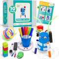 Scribble Bot Kit, 10-Pack - Bulk DIY Doodle Drawing Robot STEM Kit