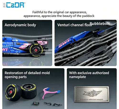 CADA 1:8 Double Eagle Alpine F1 Racing Car Building Blocks Gift Set 2173 Pcs New