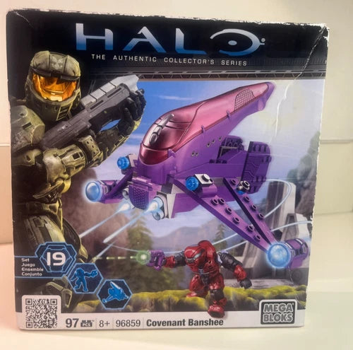 Mega Bloks Halo Covenant Banshee Set 96859 Collectors Series, Damaged Box, READ