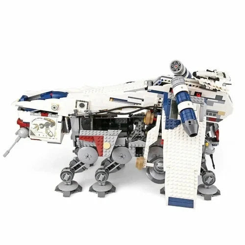 MOC Star Wars Republic Brick Dropship With AT-OT Walker Building Set 1758 PCS