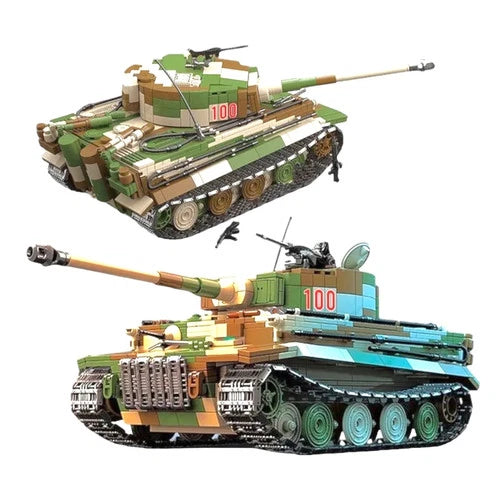 WWII Tiger I Heavy Tank Building Blocks Set \| General Jim's Toys & Bricks \| GJ-T