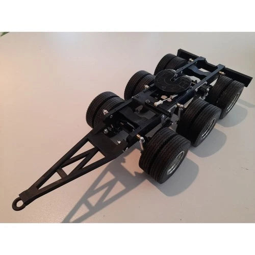 1/14 RC Truck Dolly – Tamiya Compatible Triple Axle Trailer Unassembled DIY Kit