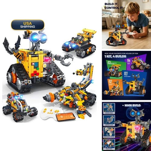 Demkia KB7138 STEM Robotics Kit for Kids 8-12, App & Remote Control Robot