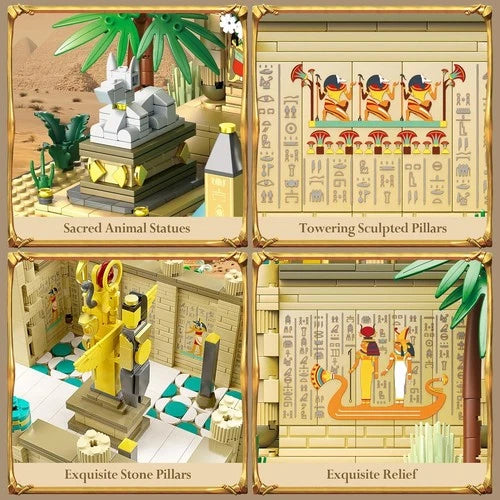 Philaedin Temple Building Set for Adults, Egyptian Architecture Building Blocks