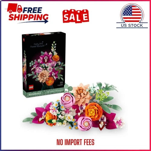 LEGO Botanicals Pretty Pink Flower Bouquet Building Set for Adults 10342