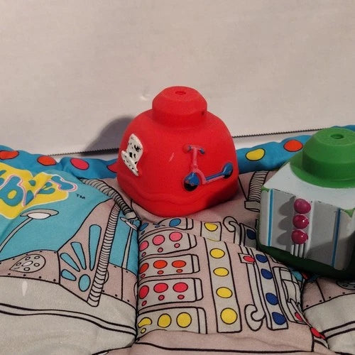 Teletubbies Vtg 90s Mega Bloks TeletubbyLand Building Play Mat & blocks 1999