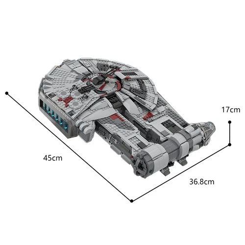 MOC-97338 YT-2400 Freighter Ship Model 1817 Parts Building Blocks Set