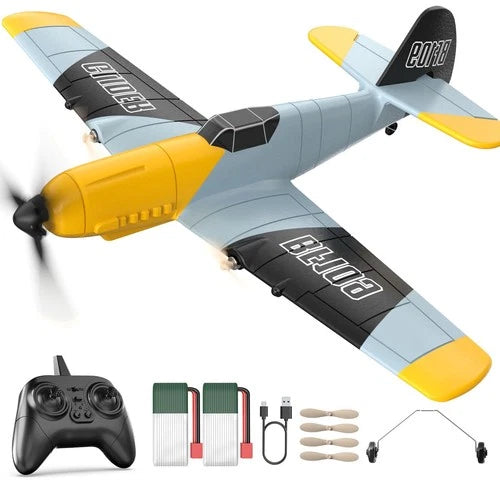 DEERC BF-109 RC Plane 3CH Remote Control Airplane RTF 6-Axis Gyro 2 Batteries