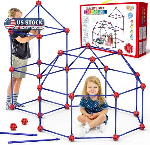 Fort Building Kit for Kids,STEM Construction Toys, Christmas & Birthday Gift for