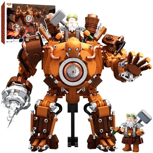 Steampunk Building Set, Mech Building Blocks Dwarf Fantasy Model kits