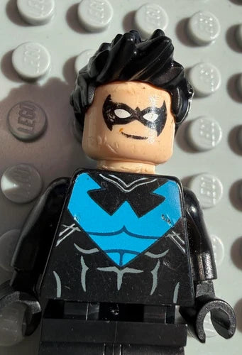 MEOW Nightwing! - White Eye Holes and Blue Chest Symbol DAMAGED!!! SEE PICS!