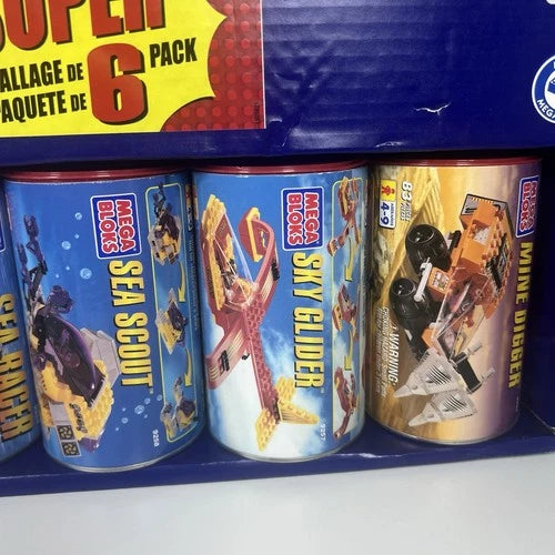 Vintage Mega Bloks Super 6 Pack Sets 1990’s All Sets Brand New