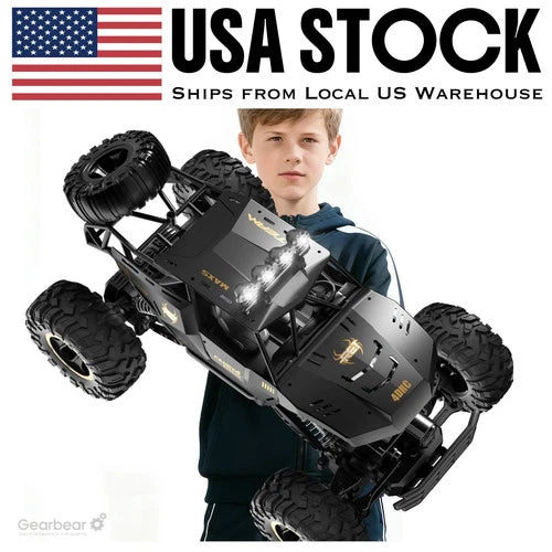 RC Truck 4WD 1:12 Off-Road Rock Crawler 2.4G Remote Control Car w/ LED Lights