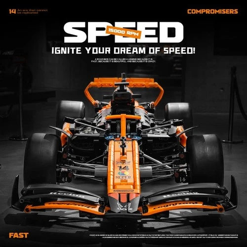 Technic 1:8 2025 McLaren F1 MCL39 Race Car Bricks Set MOC Papaya Livery 2055 PCS
