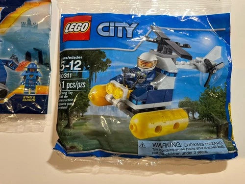 New LEGO Poly Bag Lot & 60219 CITY, Sealed, RETIRED, Various Lot Of 8 Poly Bags