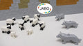 (D8/1) MEOW 7 Sheep 2 Lambs and 3 Wolves Fantasy Era Kingdom Castle
