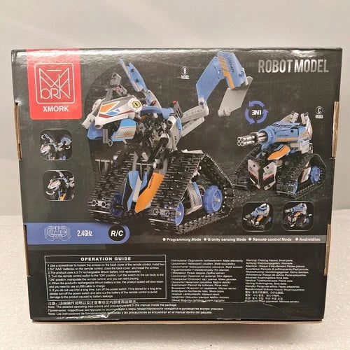 XMORK 025107 RC 3-in-1 Programmable Robot Building Set 695 PCS Open Box Complete