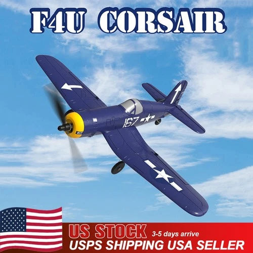 USA Volantex WWII F4U 2.4G 4CH Fix Wing RC Airplane 6Axis Model Aerobatic Glider