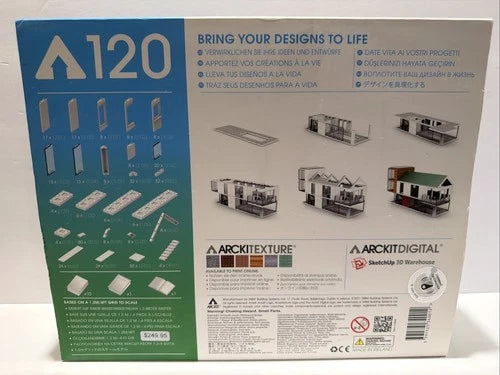 Arckit A120 Architectural Model Building Kit A10002 400+ Pieces Open Box Sealed