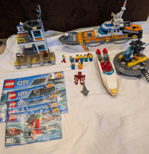 Lego City 60167 Coast Guard Headquarters with Minifigures and Manuals