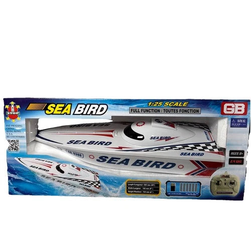 NIB Sea Bird 1:25 Scale 20” Remote Control RC Speed Boat Model Toy Gift