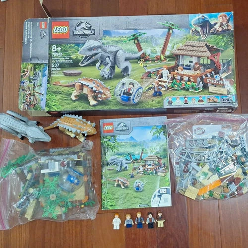 MEOW Jurassic World Indominus Rex vs Ankylosaurus 75941- Incomplete Set
